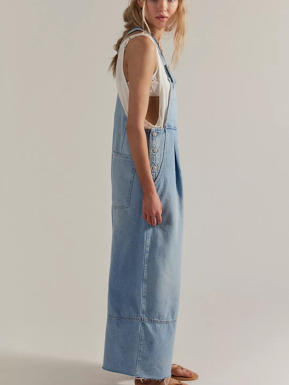 Like New! We The Free Rambler Overalls in Ghost Ranch - Picture 3 of 6